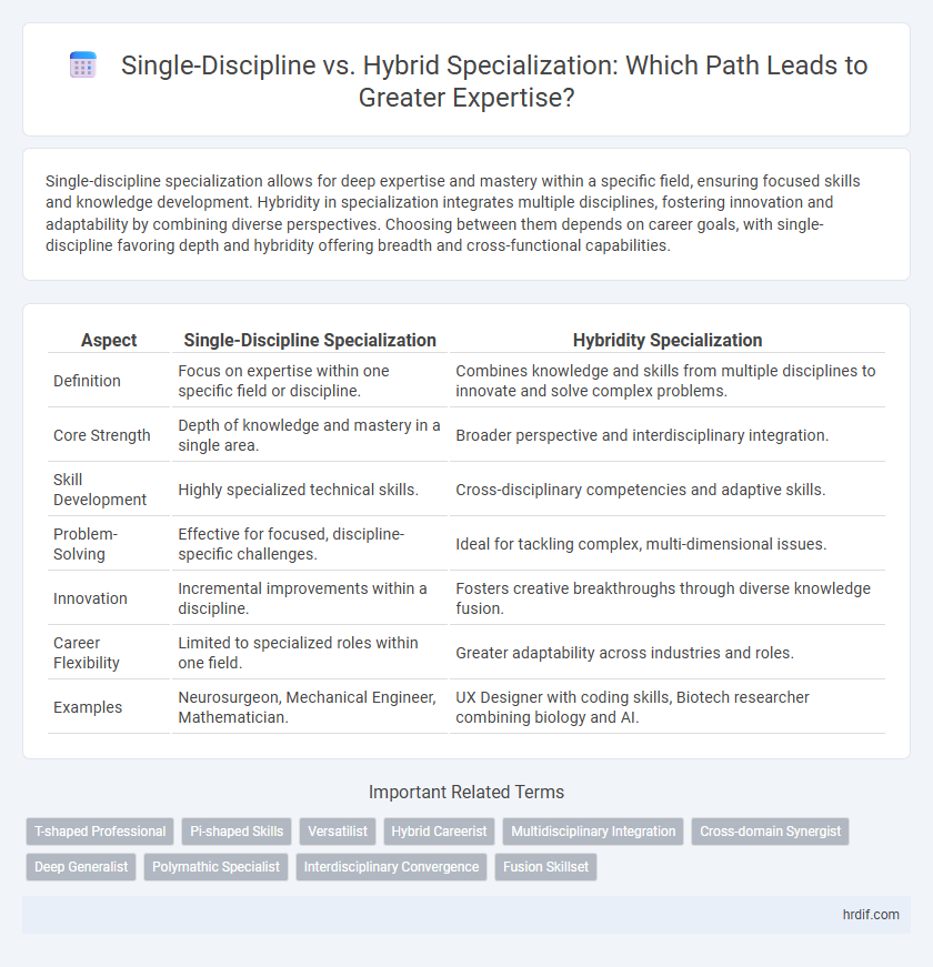 Single-Discipline vs. Hybrid Specialization: Which Path Leads to Greater Expertise?