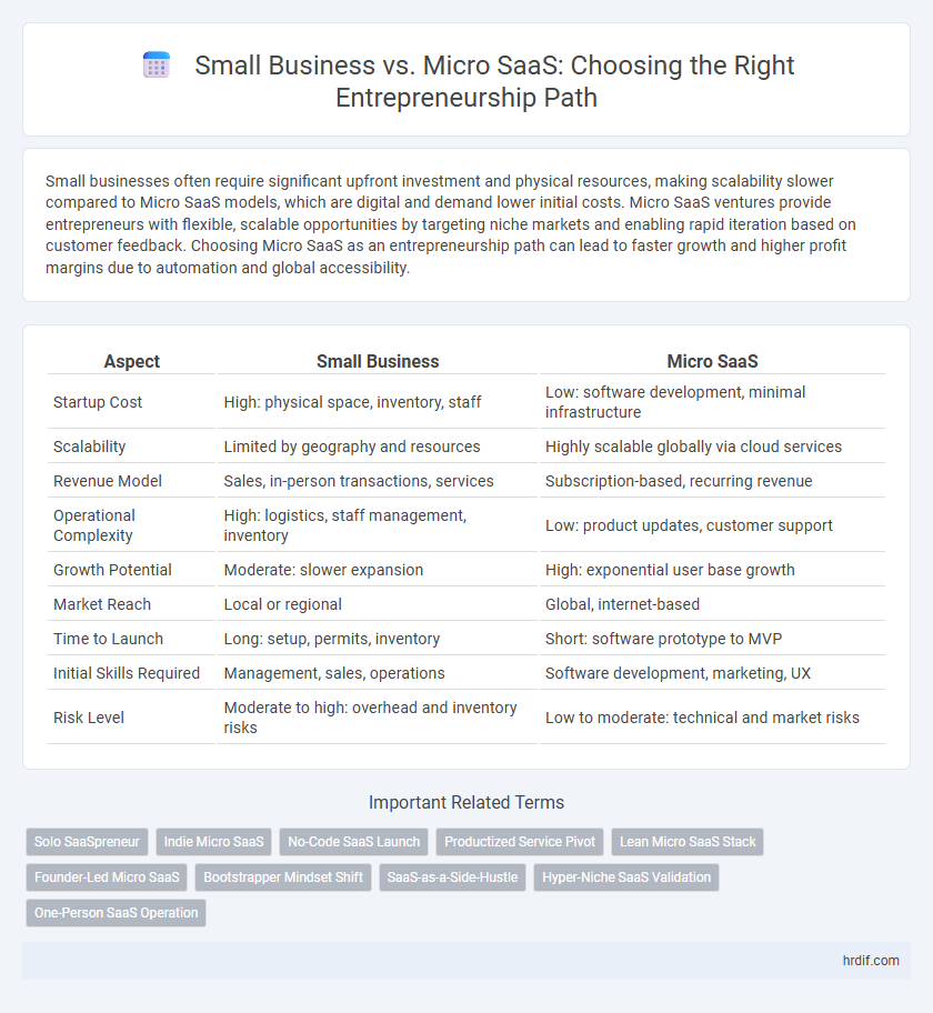 Small Business vs. Micro SaaS: Choosing the Right Entrepreneurship Path