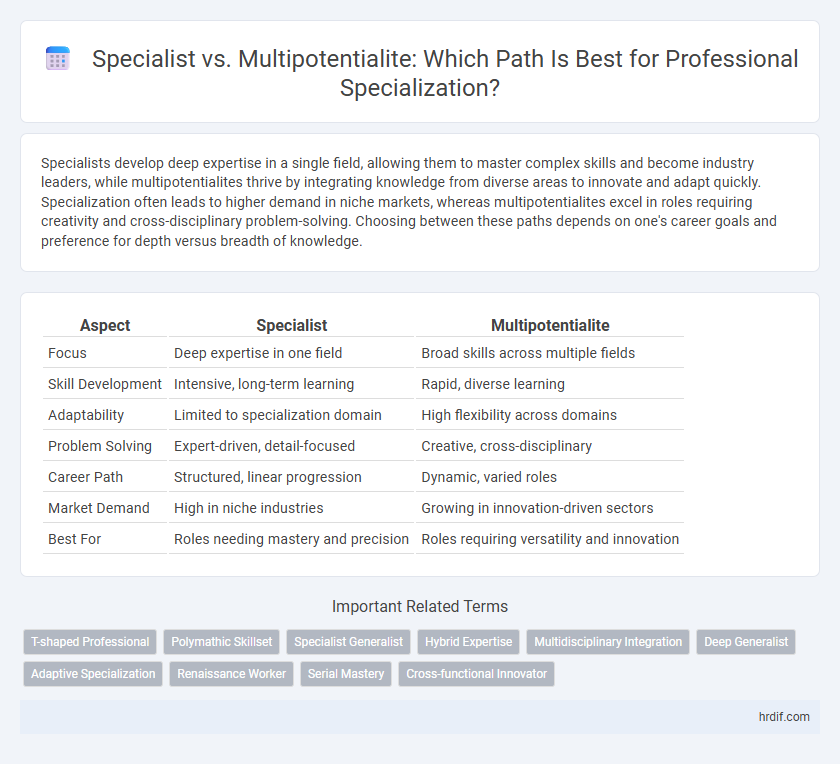 Specialist vs. Multipotentialite: Which Path Is Best for Professional Specialization?
