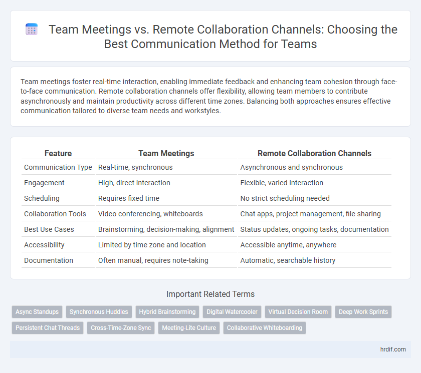 Team Meetings vs. Remote Collaboration Channels: Choosing the Best Communication Method for Teams