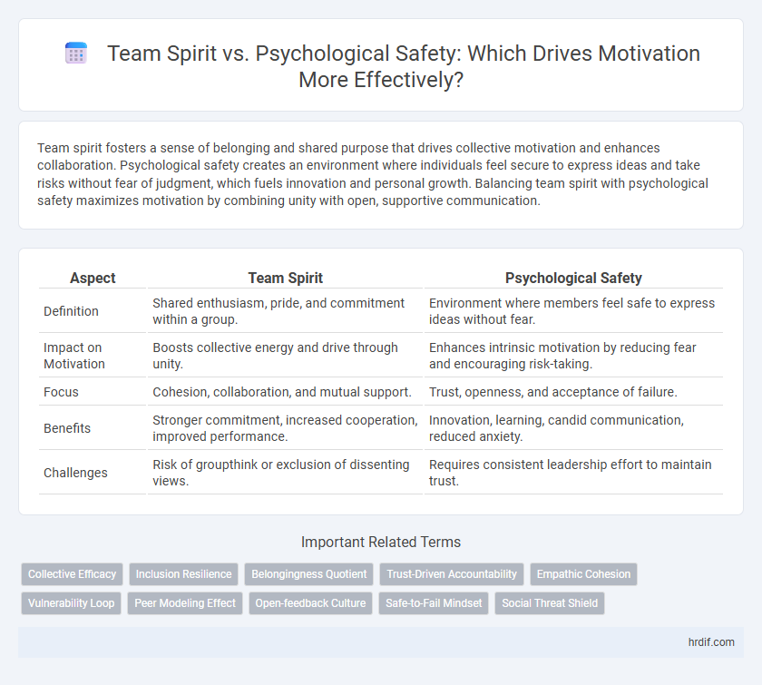 Team Spirit vs. Psychological Safety: Which Drives Motivation More Effectively?
