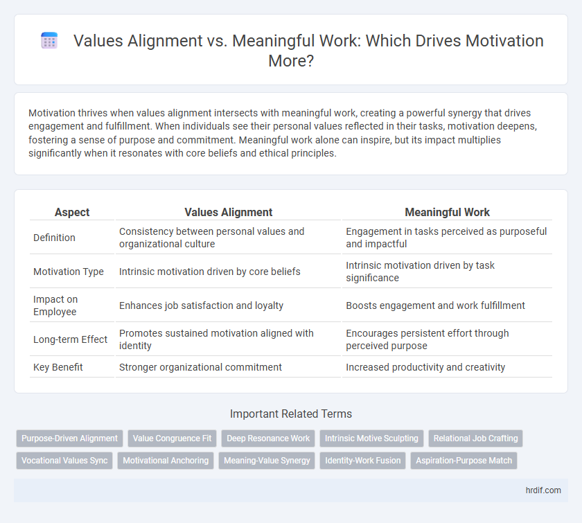 Values Alignment vs. Meaningful Work: Which Drives Motivation More?