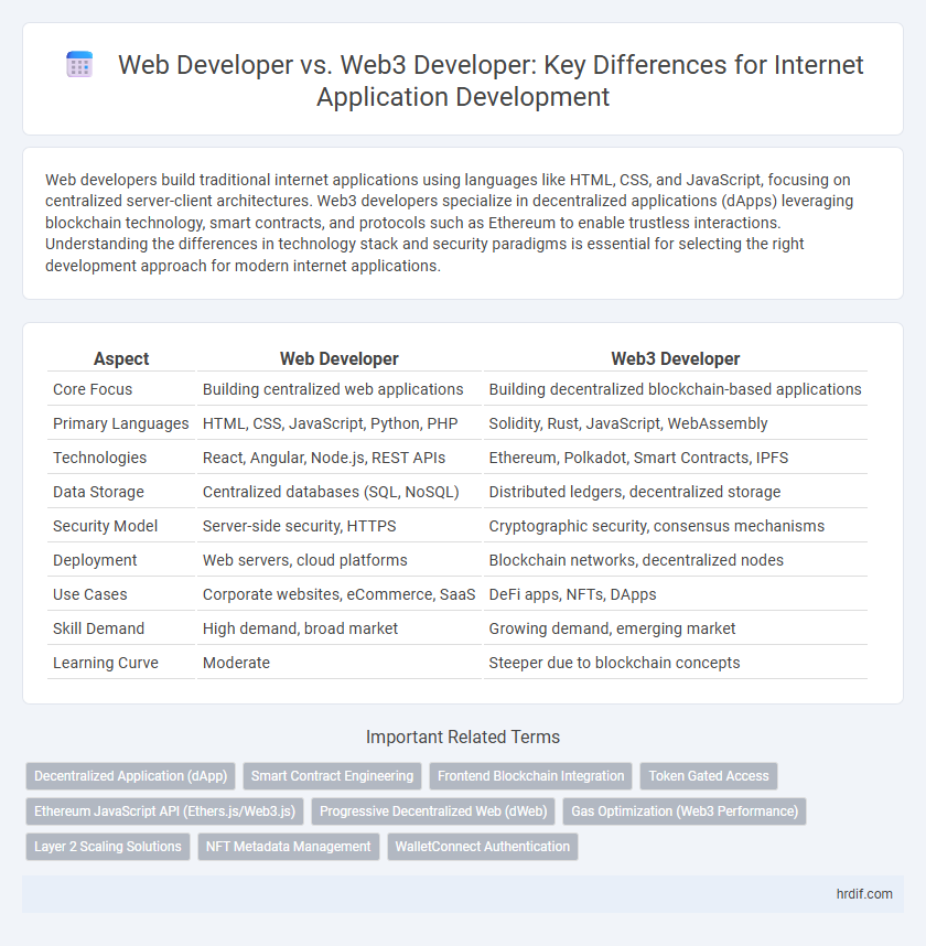 Web Developer vs. Web3 Developer: Key Differences for Internet Application Development