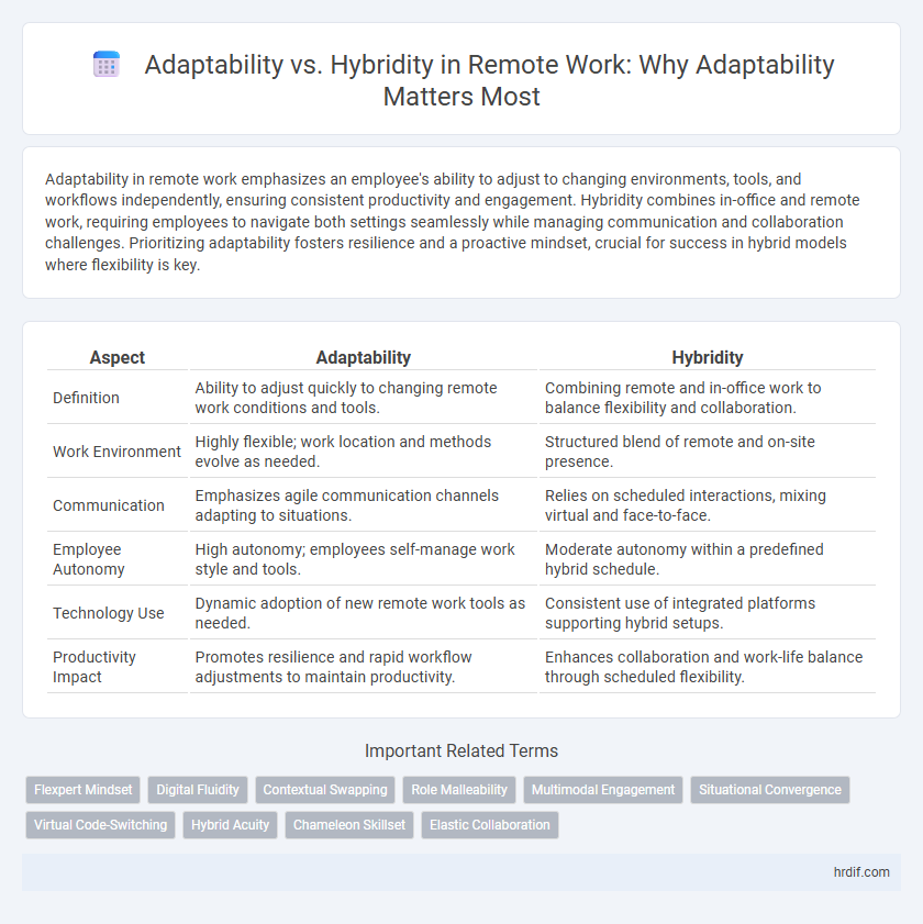 Adaptability vs. Hybridity in Remote Work: Why Adaptability Matters Most