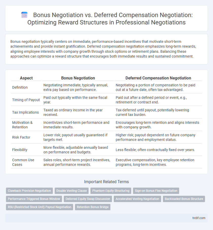 Bonus Negotiation vs. Deferred Compensation Negotiation: Optimizing Reward Structures in Professional Negotiations