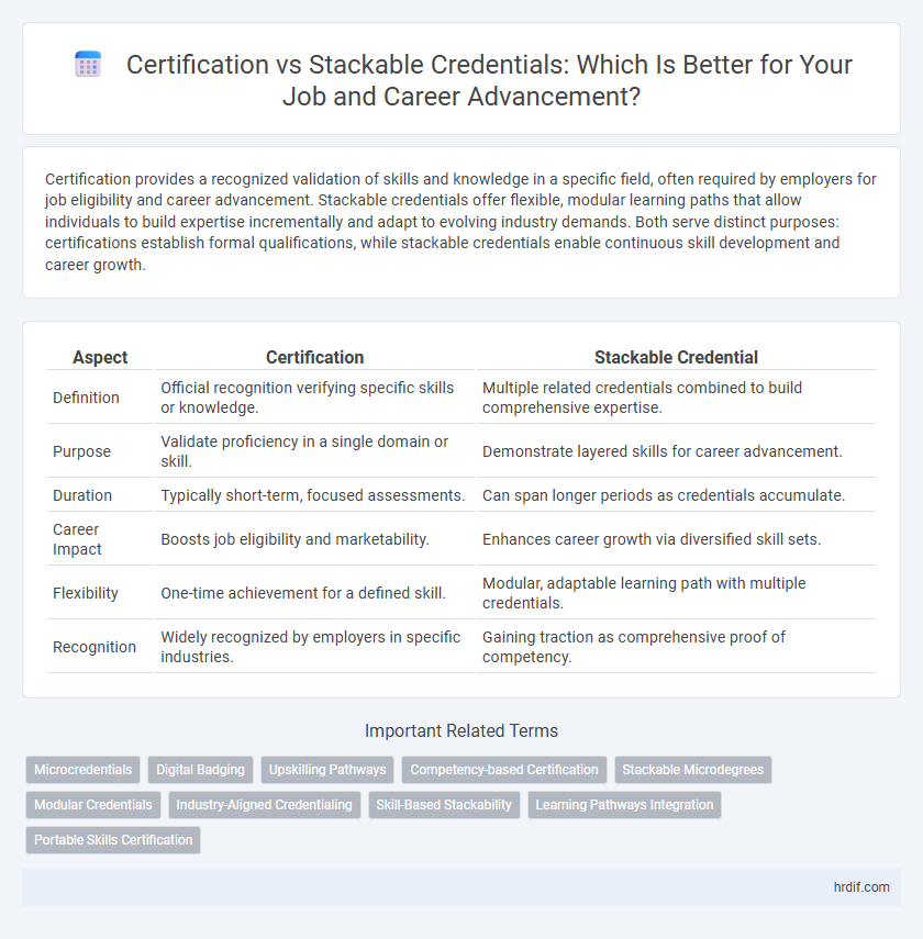 Certification vs Stackable Credentials: Which Is Better for Your Job and Career Advancement?