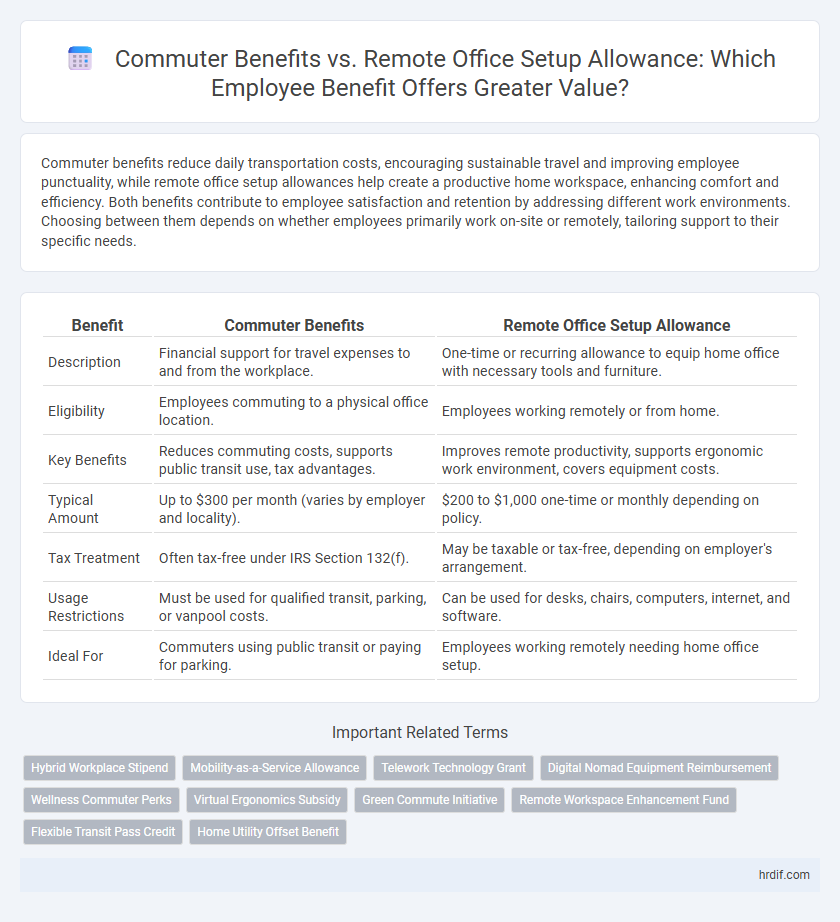Commuter Benefits vs. Remote Office Setup Allowance: Which Employee Benefit Offers Greater Value?