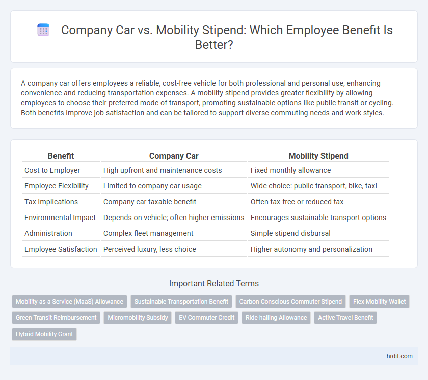 Company Car vs. Mobility Stipend: Which Employee Benefit Is Better?