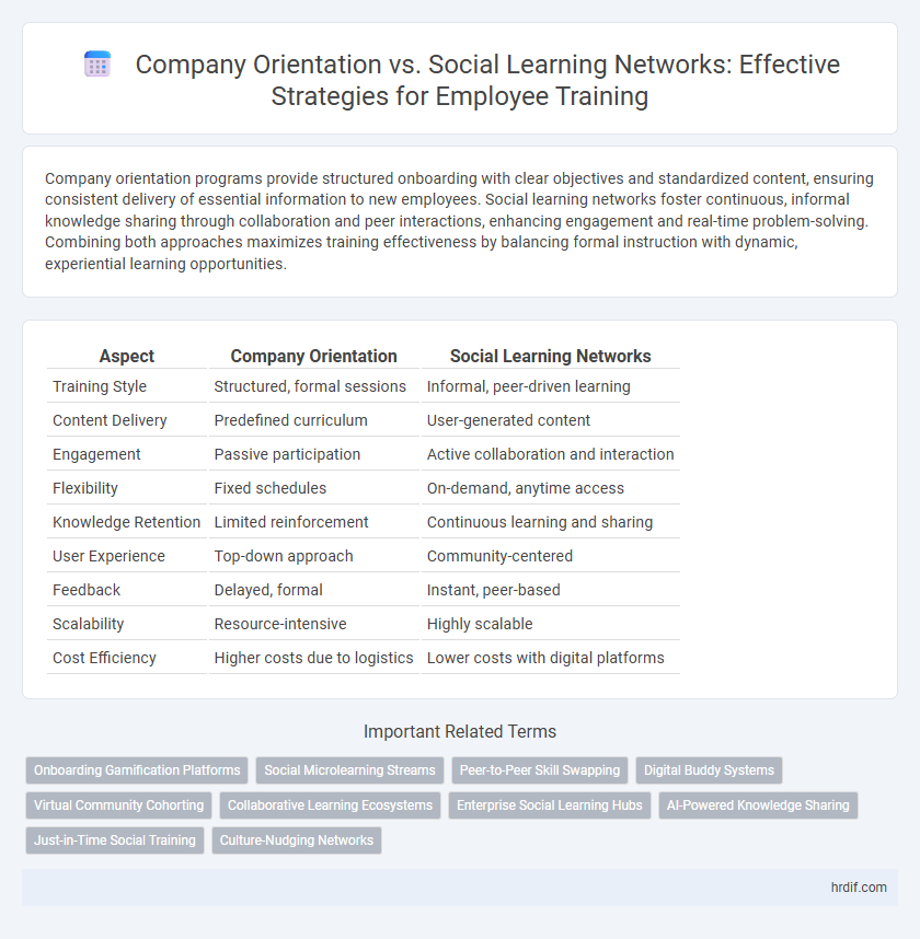 Company Orientation vs. Social Learning Networks: Effective Strategies for Employee Training