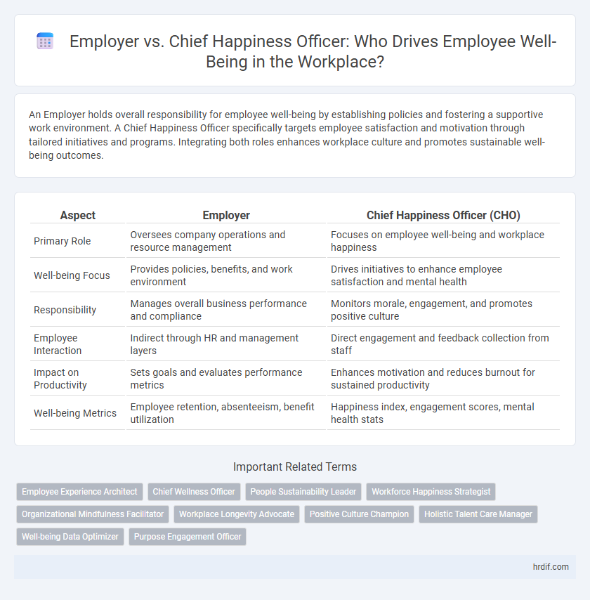 Employer vs. Chief Happiness Officer: Who Drives Employee Well-Being in the Workplace?