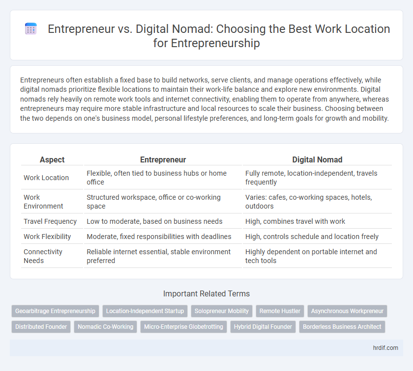 Entrepreneur vs. Digital Nomad: Choosing the Best Work Location for Entrepreneurship