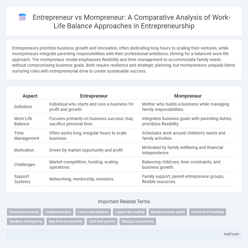 Entrepreneur vs Mompreneur: A Comparative Analysis of Work-Life Balance Approaches in Entrepreneurship