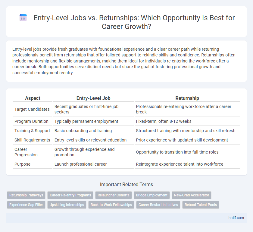 Entry-Level Jobs vs. Returnships: Which Opportunity Is Best for Career Growth?