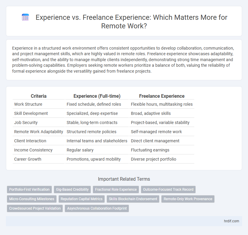 Experience vs. Freelance Experience: Which Matters More for Remote Work?