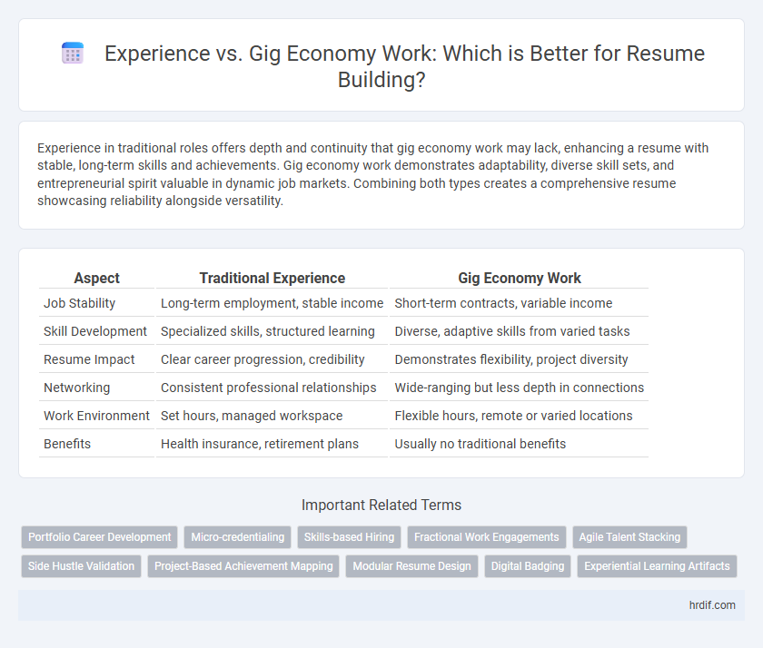 Experience vs. Gig Economy Work: Which is Better for Resume Building?