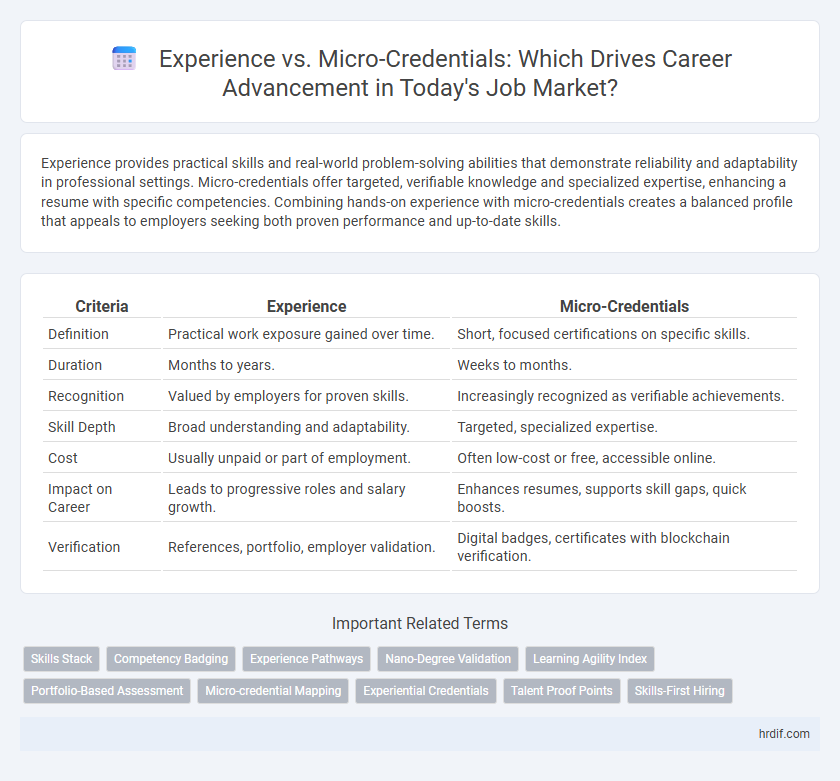 Experience vs. Micro-Credentials: Which Drives Career Advancement in Today's Job Market?