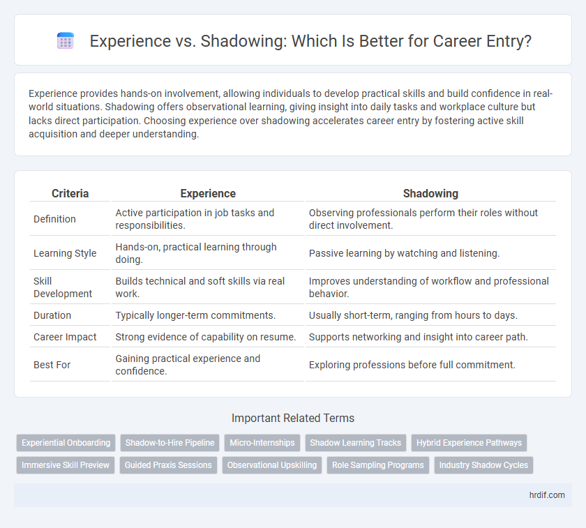 Experience vs. Shadowing: Which Is Better for Career Entry?