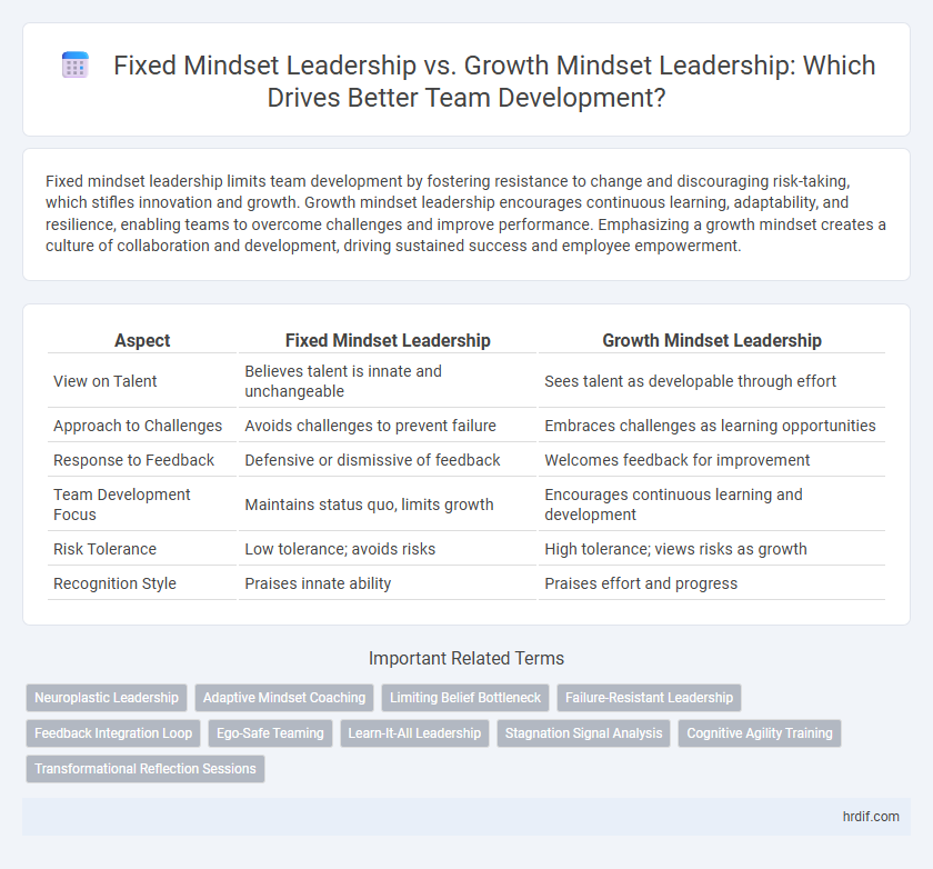 Fixed Mindset Leadership vs. Growth Mindset Leadership: Which Drives Better Team Development?
