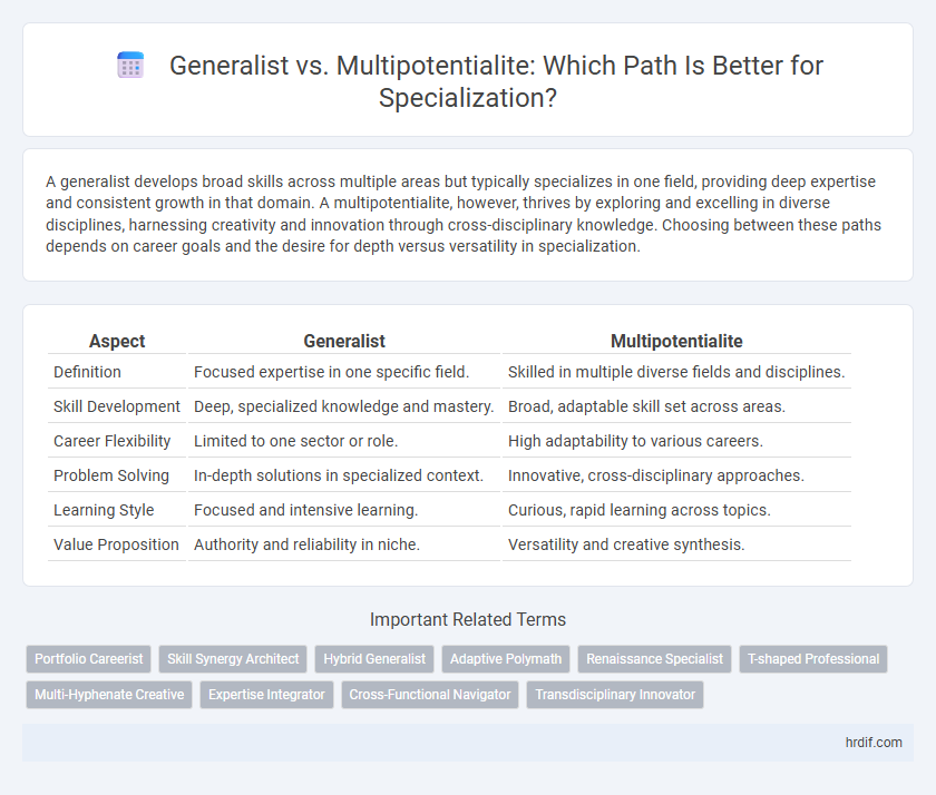 Generalist vs. Multipotentialite: Which Path Is Better for Specialization?