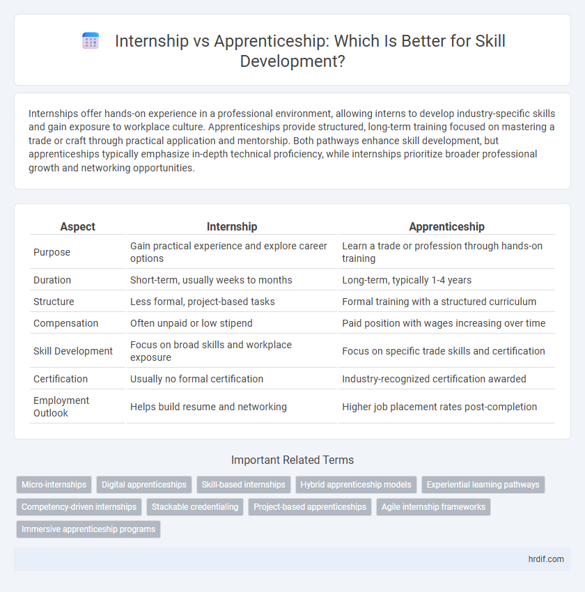 Internship vs Apprenticeship: Which Is Better for Skill Development?