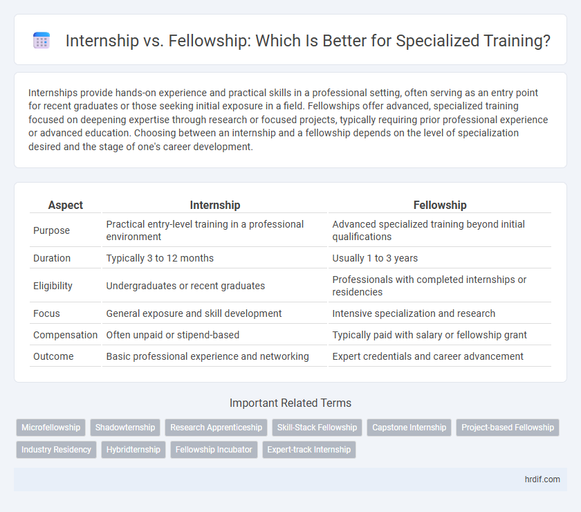 Internship vs. Fellowship: Which Is Better for Specialized Training?
