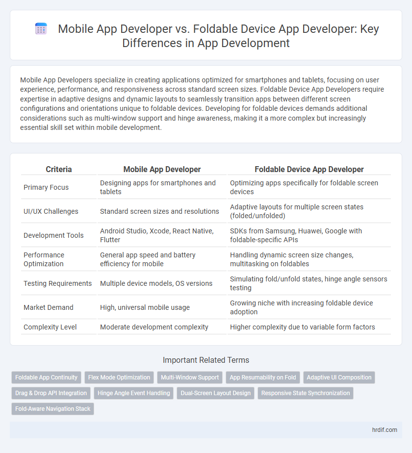 Mobile App Developer vs. Foldable Device App Developer: Key Differences in App Development