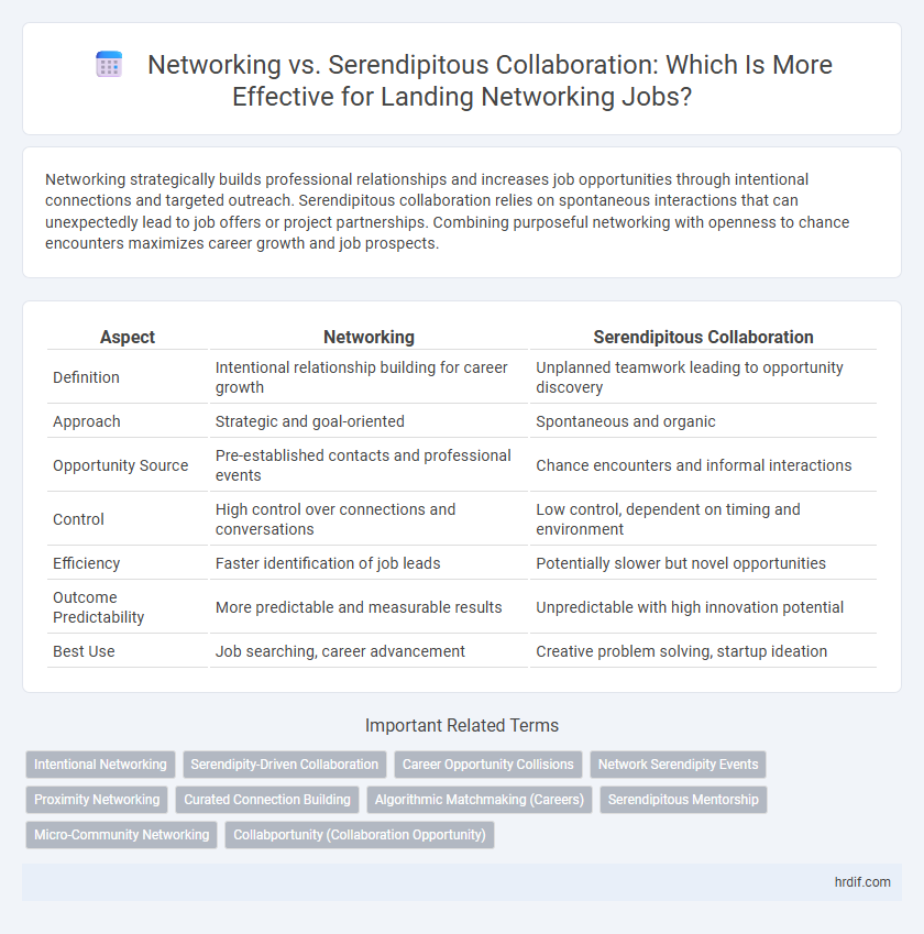 Networking vs. Serendipitous Collaboration: Which Is More Effective for Landing Networking Jobs?