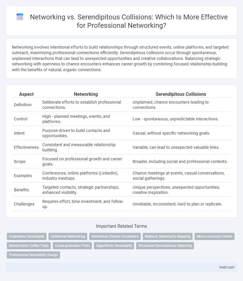 Networking vs. Serendipitous Collisions: Which Is More Effective for Professional Networking?