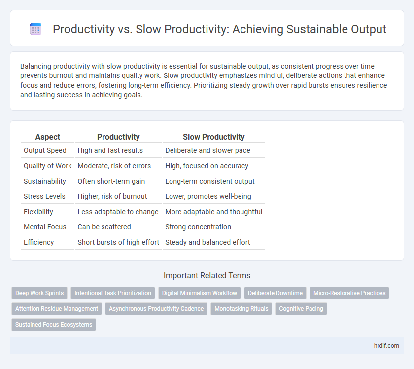 Productivity vs. Slow Productivity: Achieving Sustainable Output