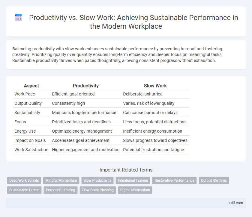 Productivity vs. Slow Work: Achieving Sustainable Performance in the Modern Workplace