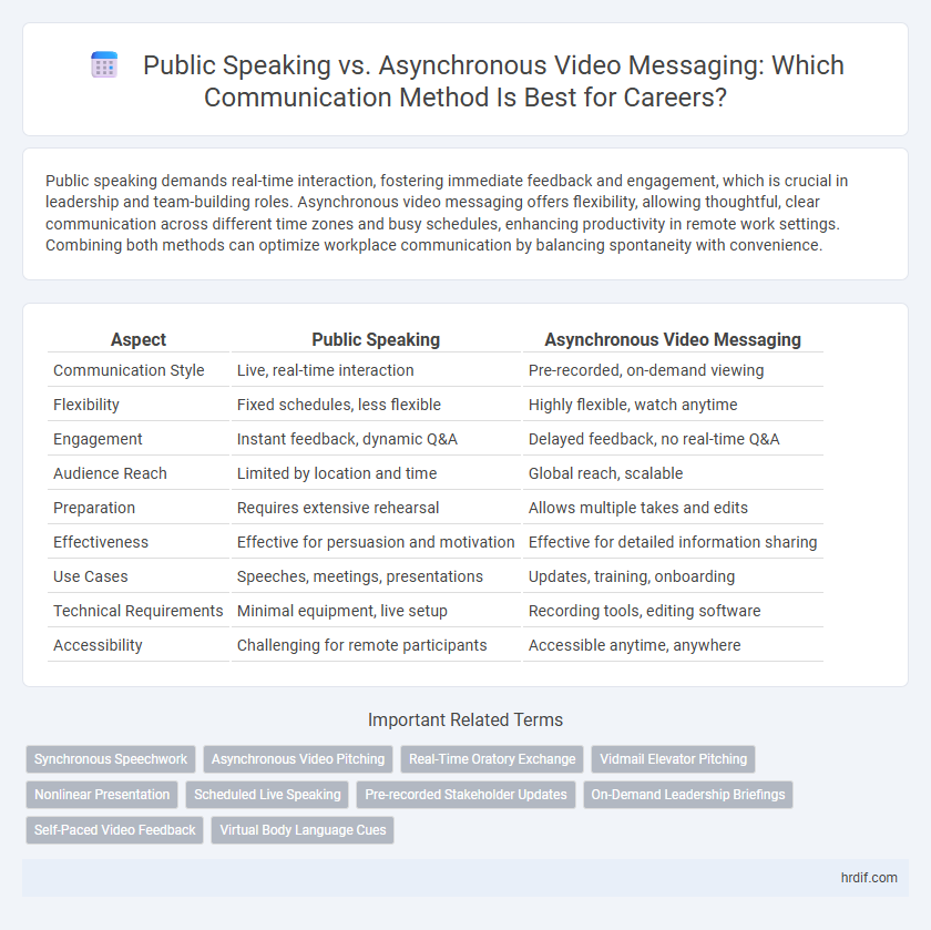 Public Speaking vs. Asynchronous Video Messaging: Which Communication Method Is Best for Careers?