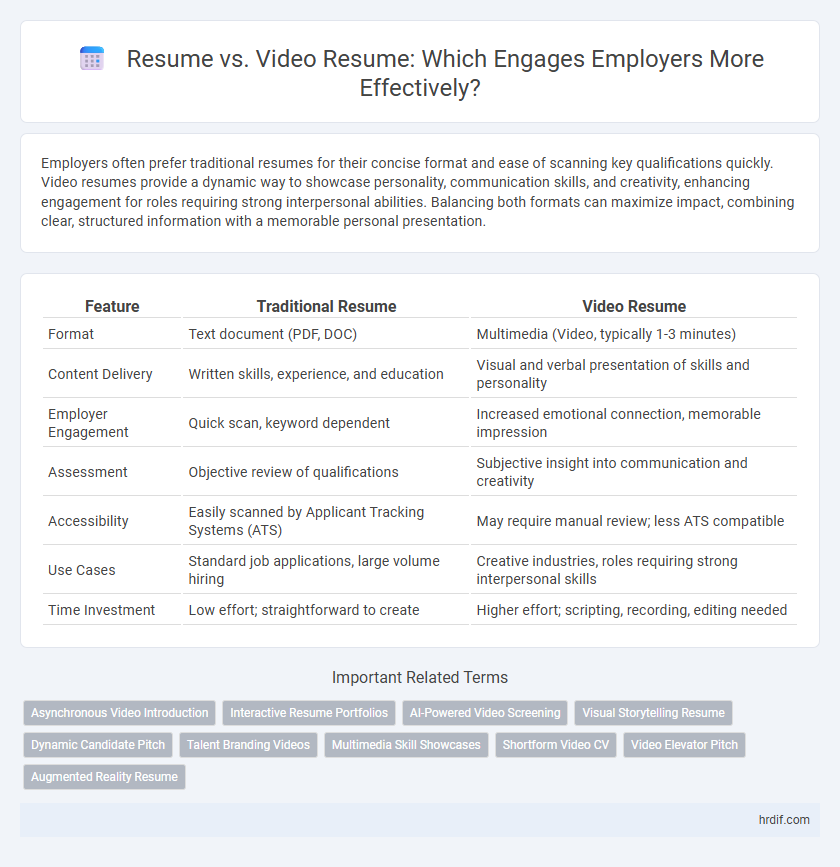 Resume vs. Video Resume: Which Engages Employers More Effectively?