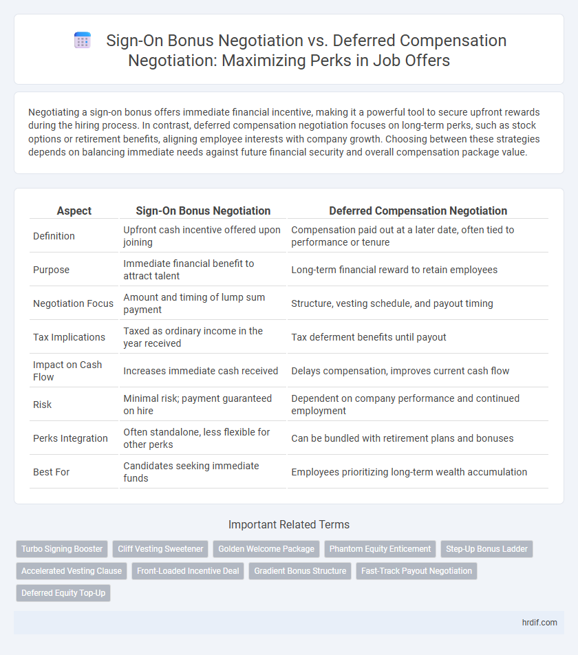 Sign-On Bonus Negotiation vs. Deferred Compensation Negotiation: Maximizing Perks in Job Offers