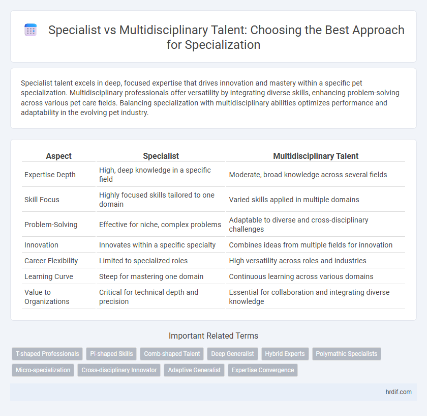 Specialist vs Multidisciplinary Talent: Choosing the Best Approach for Specialization