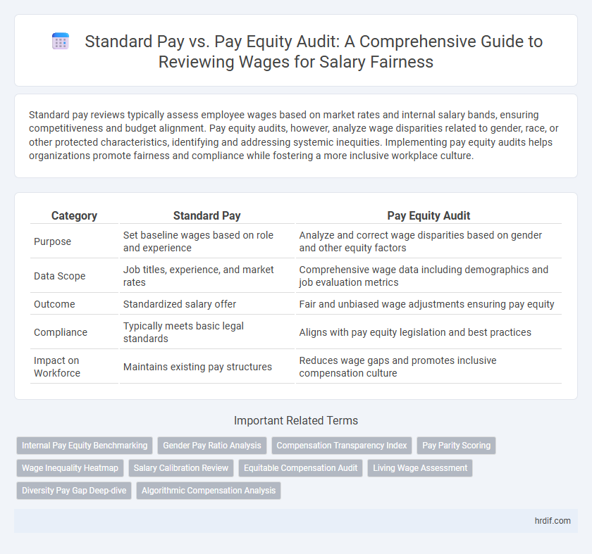 Standard Pay vs. Pay Equity Audit: A Comprehensive Guide to Reviewing Wages for Salary Fairness