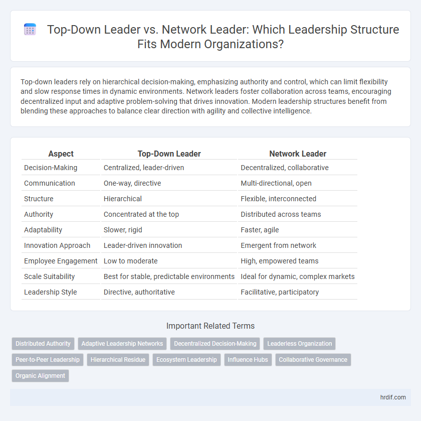 Top-Down Leader vs. Network Leader: Which Leadership Structure Fits Modern Organizations?