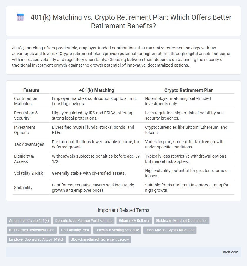 401(k) Matching vs. Crypto Retirement Plan: Which Offers Better Retirement Benefits?