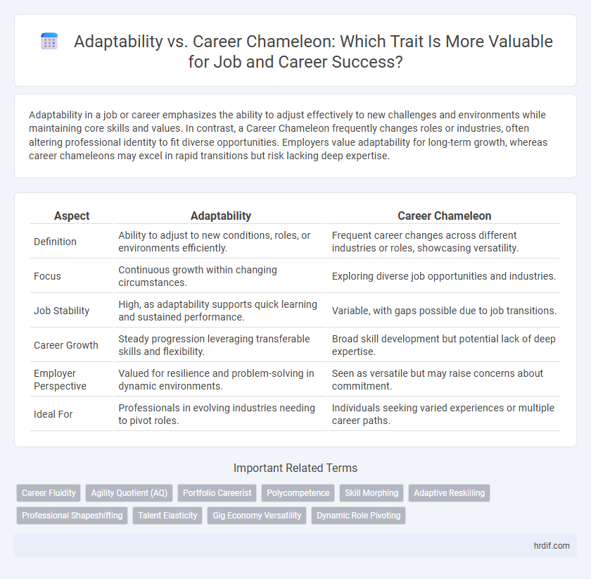 Adaptability vs. Career Chameleon: Which Trait Is More Valuable for Job and Career Success?