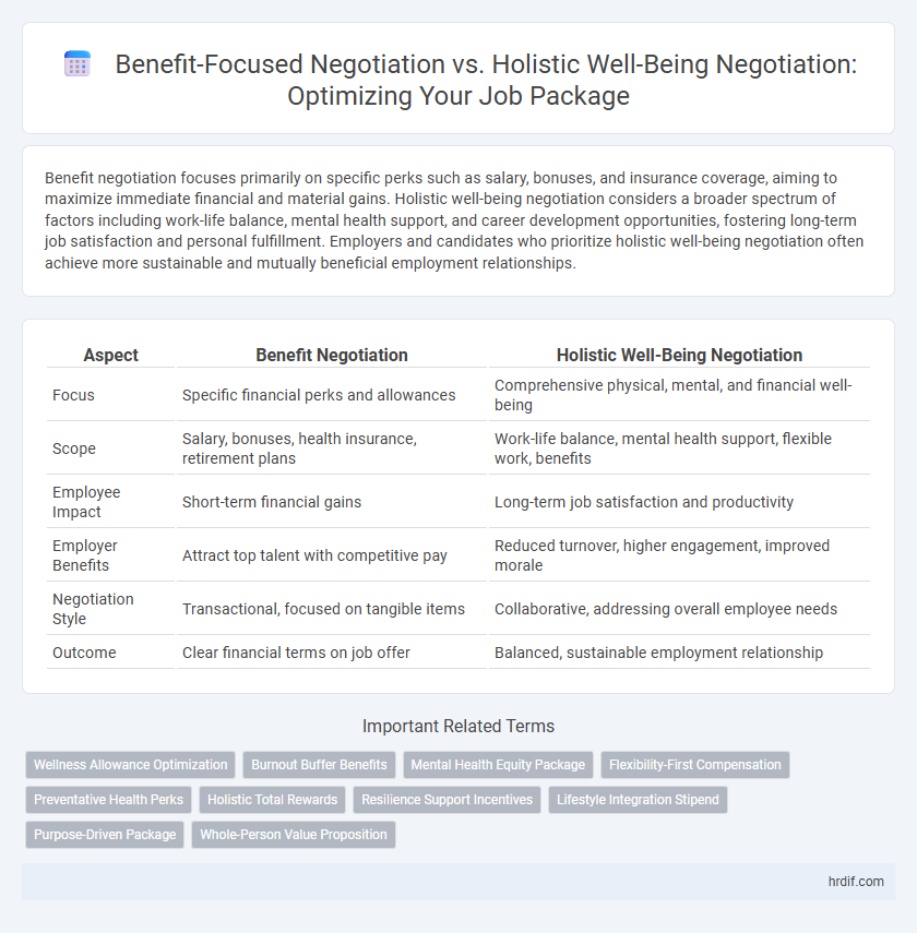 Benefit-Focused Negotiation vs. Holistic Well-Being Negotiation: Optimizing Your Job Package