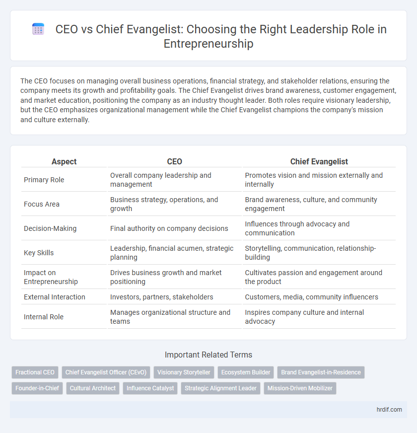 CEO vs Chief Evangelist: Choosing the Right Leadership Role in Entrepreneurship