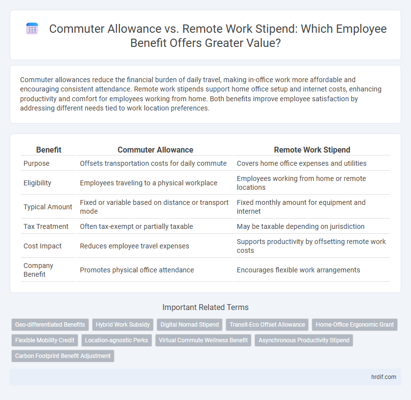 Commuter Allowance vs. Remote Work Stipend: Which Employee Benefit Offers Greater Value?