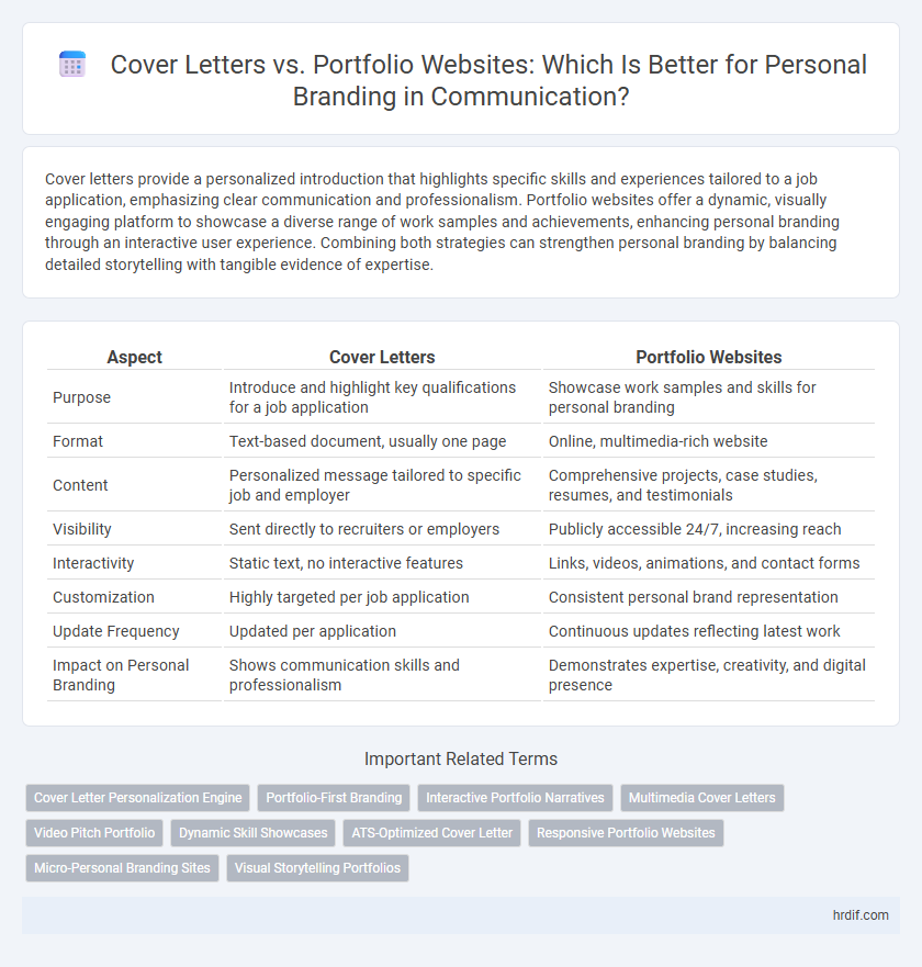 Cover Letters vs. Portfolio Websites: Which Is Better for Personal Branding in Communication?