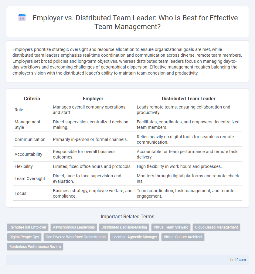 Employer vs. Distributed Team Leader: Who Is Best for Effective Team Management?