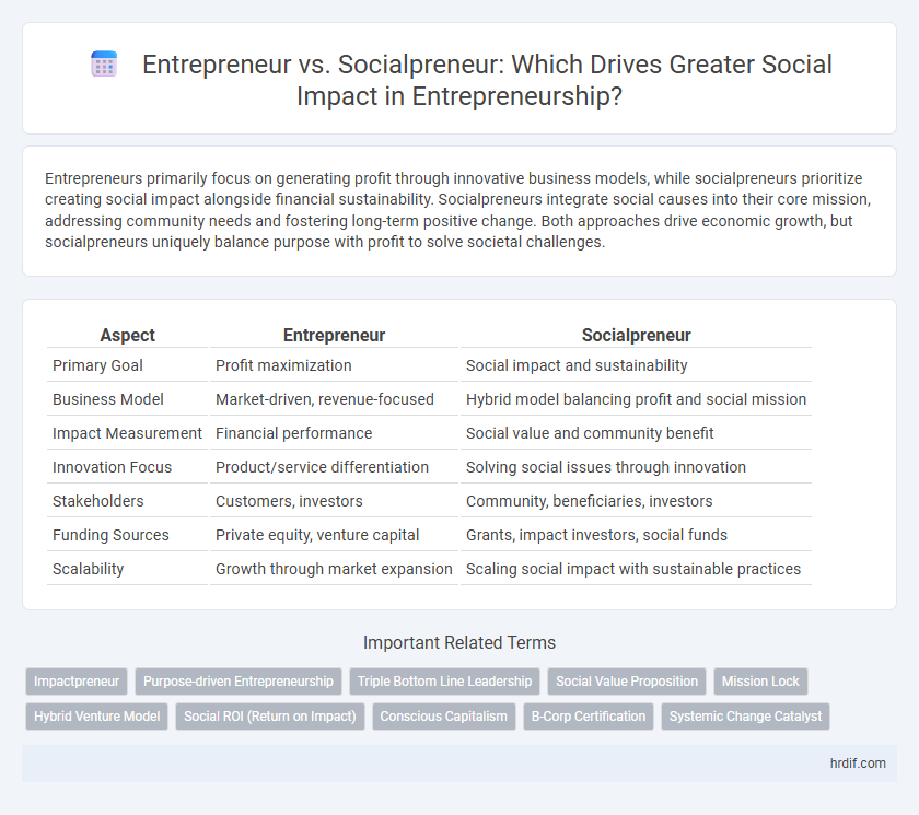 Entrepreneur vs. Socialpreneur: Which Drives Greater Social Impact in Entrepreneurship?
