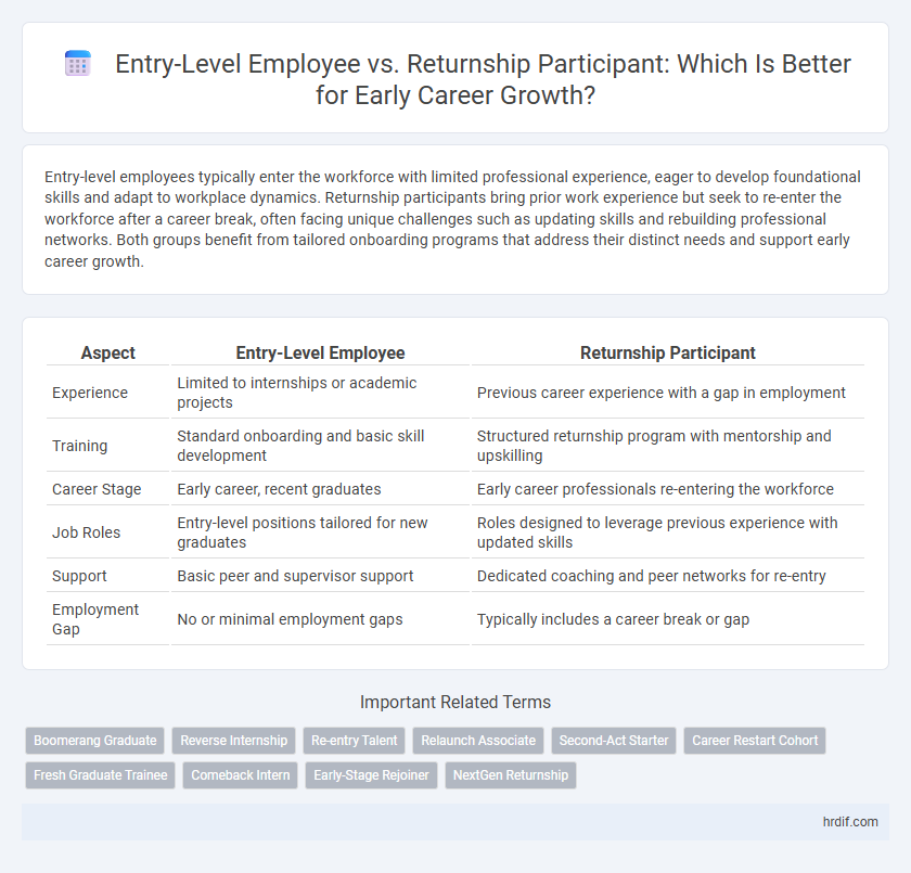 Entry-Level Employee vs. Returnship Participant: Which Is Better for Early Career Growth?