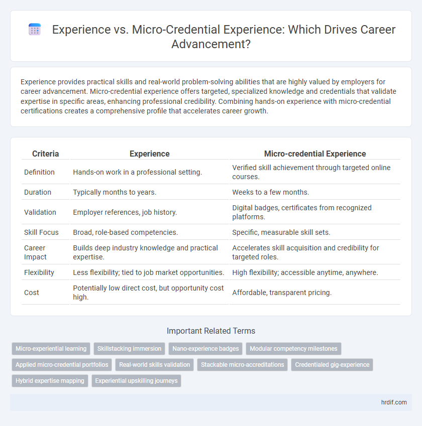 Experience vs. Micro-Credential Experience: Which Drives Career Advancement?