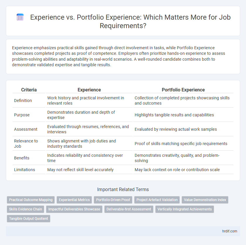 Experience vs. Portfolio Experience: Which Matters More for Job Requirements?