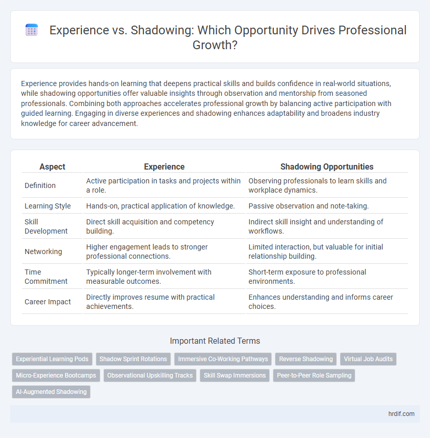 Experience vs. Shadowing: Which Opportunity Drives Professional Growth?