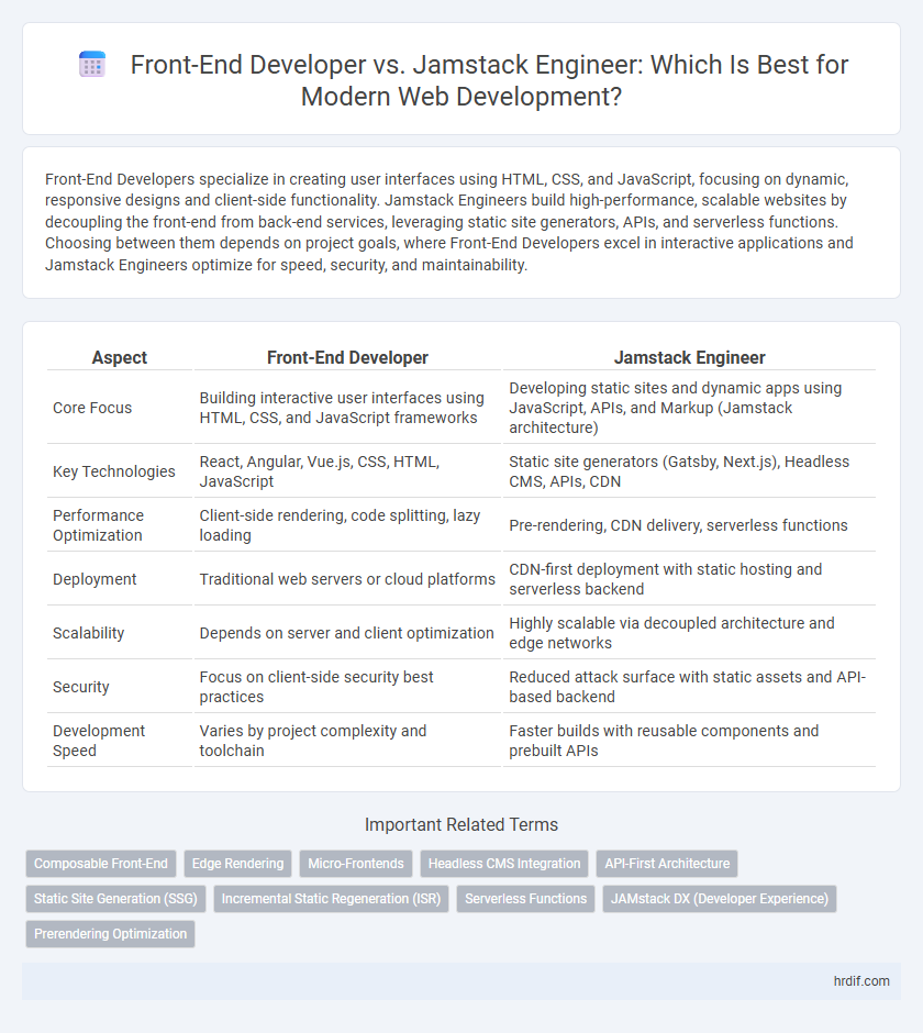 Front-End Developer vs. Jamstack Engineer: Which Is Best for Modern Web Development?