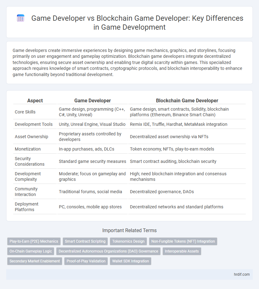Game Developer vs Blockchain Game Developer: Key Differences in Game Development